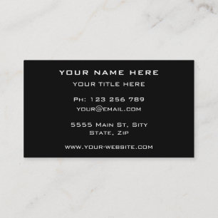 Professioneel Uw Eigen Ontwerp Zwart Visitekaartje