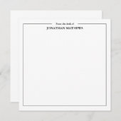 Professioneel van het bureau van de Vierkante Gren Notitiekaartje (Voorkant / Achterkant)