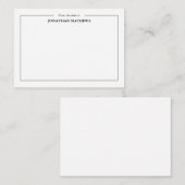 Professioneel van het bureau van de Vierkante Gren Notitiekaartje (Voorkant / Achterkant)