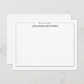 Professioneel Vanaf het bureau van Square Border B Notitiekaartje (Voorkant / Achterkant)