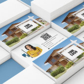 Professioneel vastgoed foto QR-code Visitekaartje