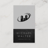 Professioneel | Vastgoed | Leer Trim Visitekaartje (Voorkant)