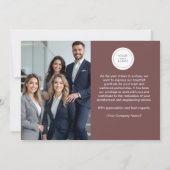 Professioneel Vastgoed Team Foto Custom Logo Feestdagenkaart (Achterkant)