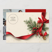 Professioneel Vastgoed Team Foto Kerstmis Feestdagenkaart (Voorkant / Achterkant)