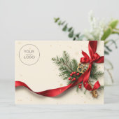 Professioneel Vastgoed Team Foto Kerstmis Feestdagenkaart (Staand voorkant)