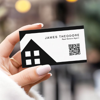 Professioneel Vastgoedmakelaars RQ Code Visitekaartje