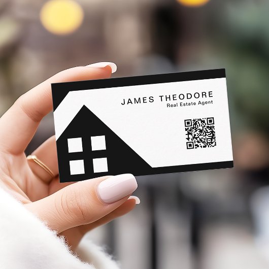 Professioneel Vastgoedmakelaars RQ Code Visitekaartje