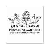 Professioneel Veganistische Groenten Zakelijk Logo Zelfinktende Stempel (Design)