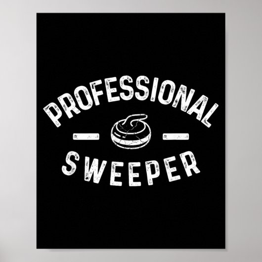 Professioneel Veger Grappig Curling Poster (Voorkant)
