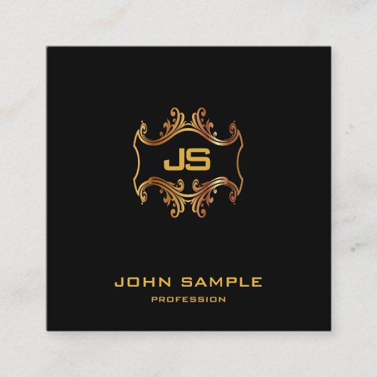 Professioneel Verfijnd Luxe Zijde Plein Vierkante Visitekaartje (Voorkant)