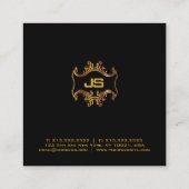 Professioneel Verfijnd Luxe Zijde Plein Vierkante Visitekaartje (Achterkant)