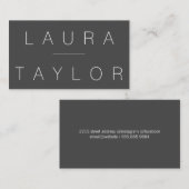Professioneel verfijnde grijs visitekaartje (Voorkant / Achterkant)