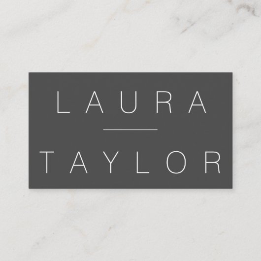 Professioneel verfijnde grijs visitekaartje (Voorkant)