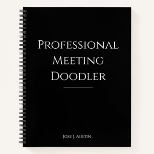 Professioneel vergadering Doodler grappige notitie Notitieboek