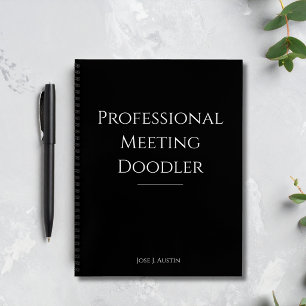 Professioneel vergadering Doodler grappige notitie Notitieboek