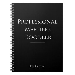 Professioneel vergaderingsdoodleboek Grappige noti Notitieboek