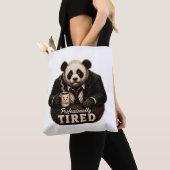 Professioneel Vermoeide Panda Coffieliefhebber Tote Bag (Dichtbij)