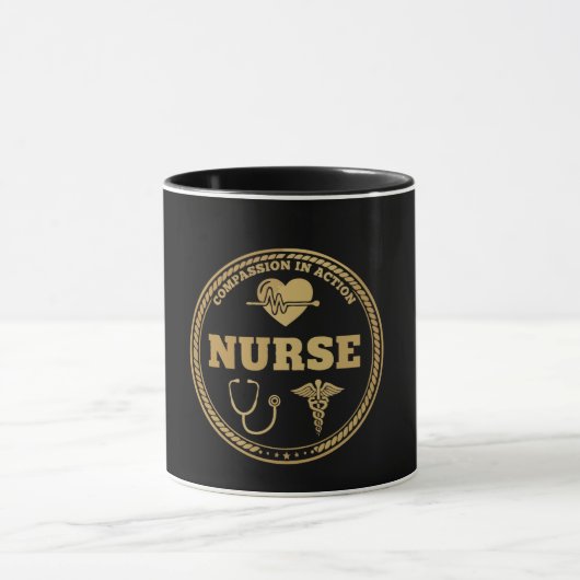 Professioneel Verpleegkundige Embleem | Compassie  Mok (Midden)