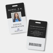 Professioneel Verpleegkundige ID Badge (Voor- en achterkant)