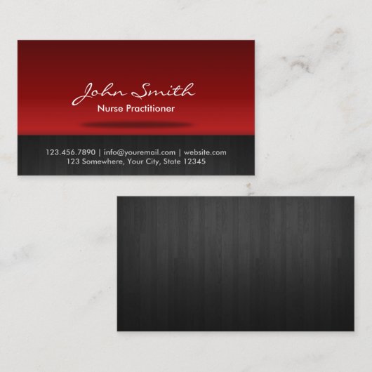Professioneel verpleegkundige visitekaartje (Voorkant / Achterkant)