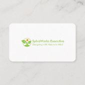 Professioneel Verse Groene Eco SylvaWorks Directeu Visitekaartje (Achterkant)