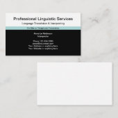 Professioneel vertaaldienst Vertaler Visitekaartje (Voorkant / Achterkant)