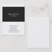 Professioneel, verticaal, donkergrijs, uniek visitekaartje (Voorkant / Achterkant)