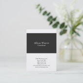 Professioneel, verticaal, donkergrijs, uniek visitekaartje (Staand voorkant)