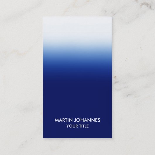 Professioneel, verticaal elegant blauw Visitekaart Visitekaartje (Voorkant)