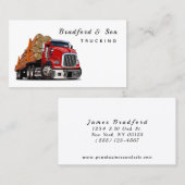 Professioneel vervoersseminatuurbedrijf visitekaartje (Voorkant / Achterkant)