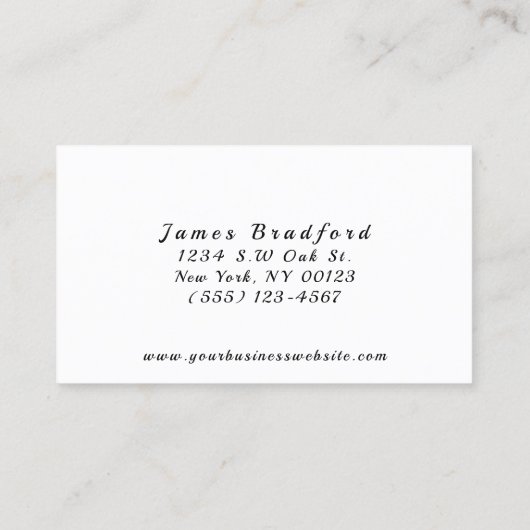 Professioneel vervoersseminatuurbedrijf visitekaartje (Achterkant)