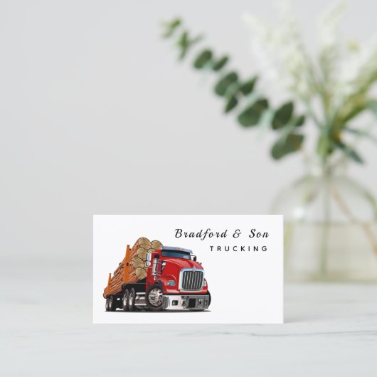 Professioneel vervoersseminatuurbedrijf visitekaartje (Staand voorkant)