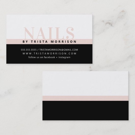 PROFESSIONEEL vet baan eenvoudige chique zwart blu Visitekaartje (Voorkant / Achterkant)