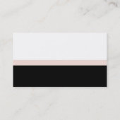 PROFESSIONEEL vet baan eenvoudige chique zwart blu Visitekaartje (Achterkant)