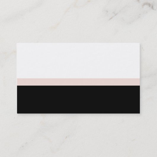 PROFESSIONEEL vet baan eenvoudige chique zwart blu Visitekaartje (Achterkant)