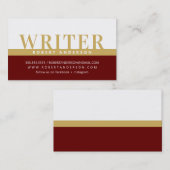 PROFESSIONEEL Vet baan kleur blok goud donker rood Visitekaartje (Voorkant / Achterkant)