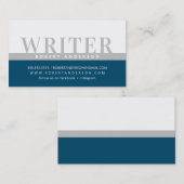 PROFESSIONEEL Vet baan kleur blok grijs donkerblau Visitekaartje (Voorkant / Achterkant)