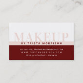 PROFESSIONEEL vet kleurenblok donkerrood blush roz Visitekaartje (Voorkant)