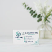 Professioneel Veterinair Visitekaartje (Staand voorkant)