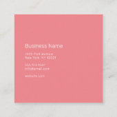 Professioneel - vierkante visitekaartje (Achterkant)