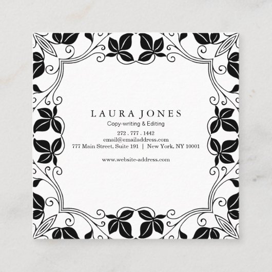 Professioneel Vierkante Visitekaartje (Achterkant)