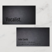 Professioneel viocalistisch minimalistisch zwart visitekaartje (Voorkant / Achterkant)