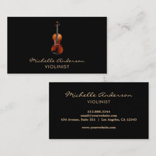 Professioneel Violist Viool Muziekinstrument Zwart Visitekaartje