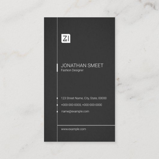 Professioneel Visitekaartje (Achterkant)