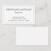 , professioneel Visitekaartje (Voorkant / Achterkant)