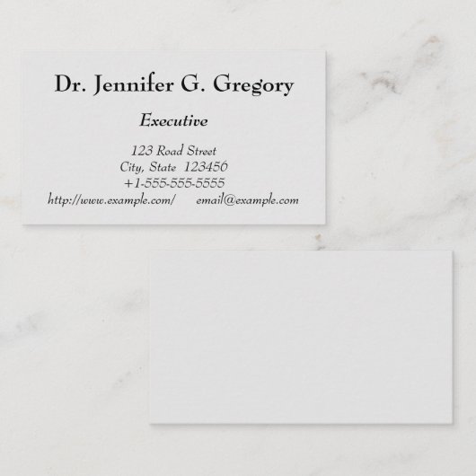 , professioneel Visitekaartje (Voorkant / Achterkant)