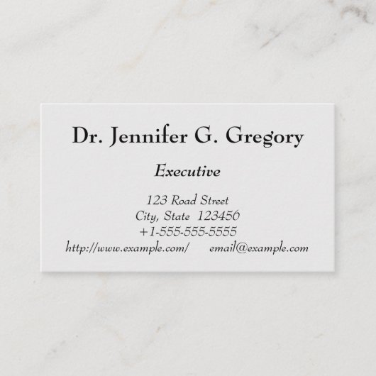 , professioneel Visitekaartje (Voorkant)