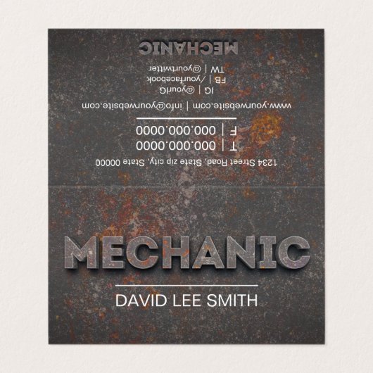 Professioneel Visitekaartje (Buitenkant ongevouwen)