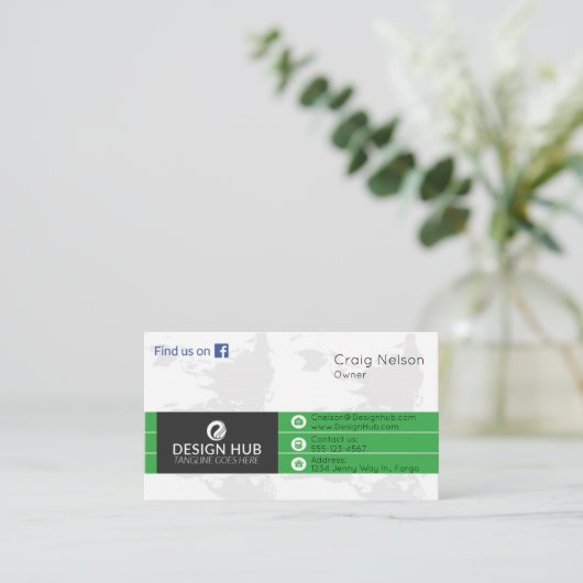 Professioneel visitekaartje (Staand voorkant)