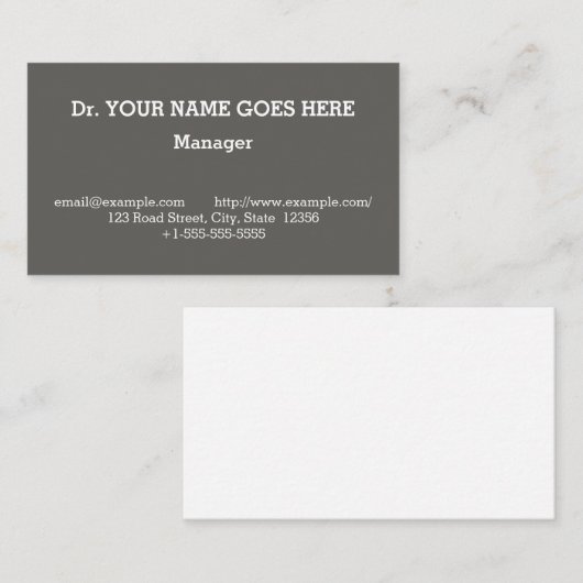 , professioneel Visitekaartje (Voorkant / Achterkant)